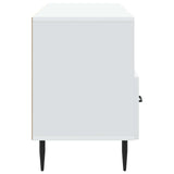 TV Cabinet with Drawer White 102 x 34.5 x 50 cm Engineered Wood - Close-Up Angle