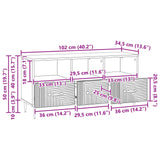 TV Cabinet with Drawer White 102 x 34.5 x 50 cm Engineered Wood - Extra Image