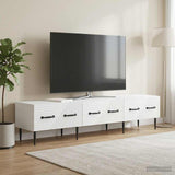 TV Cabinet with Drawer White 147 x 34.5 x 30 cm Engineered Wood - Top-Down View