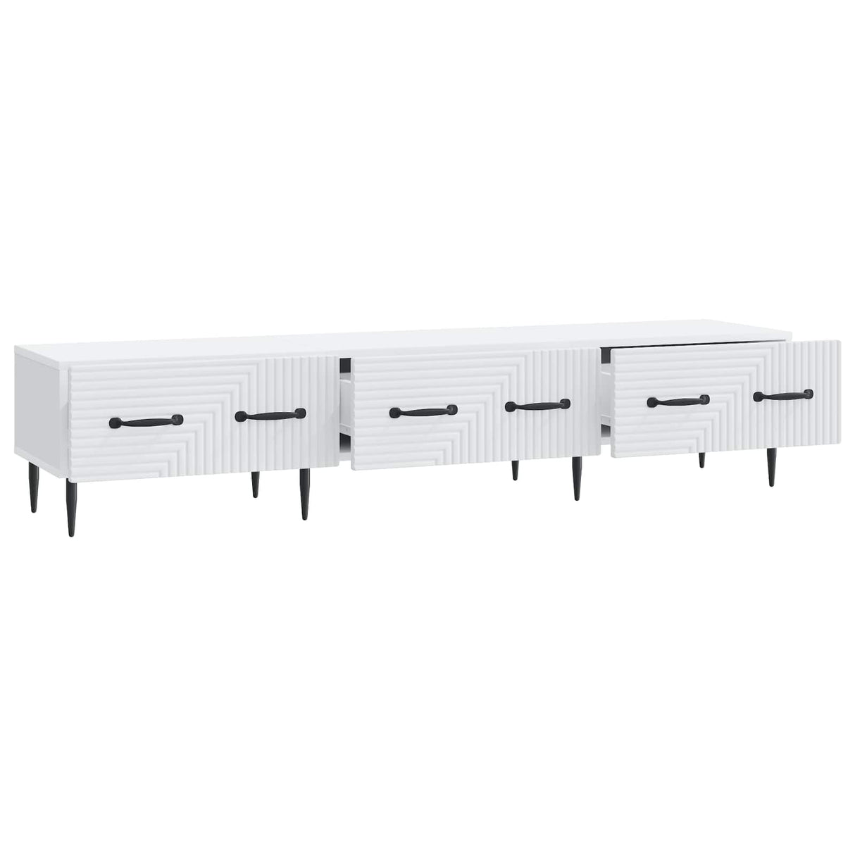 TV Cabinet with Drawer White 147 x 34.5 x 30 cm Engineered Wood