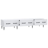 TV Cabinet with Drawer White 147 x 34.5 x 30 cm Engineered Wood - 45-Degree Angle