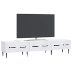 TV Cabinet with Drawer White 147 x 34.5 x 30 cm Engineered Wood