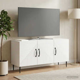 TV Cabinet White 99 x 34.5 x 50 cm Engineered Wood - Top-Down View