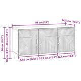 TV Cabinet White 99 x 34.5 x 50 cm Engineered Wood - Extra Image