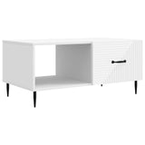 Coffee Table White 90 x 50 x 40 cm Engineered Wood - Front View