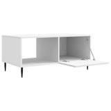 Coffee Table White 90 x 50 x 40 cm Engineered Wood - Top-Down View