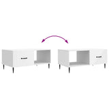 Coffee Table White 90 x 50 x 40 cm Engineered Wood - Extra Image