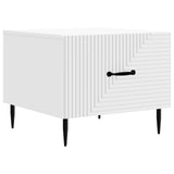 Coffee Table with Drawer White 49 x 50 x 40 cm Engineered Wood - Front View