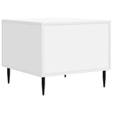Coffee Table with Drawer White 49 x 50 x 40 cm Engineered Wood - Close-Up Angle