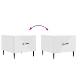 Coffee Table with Drawer White 49 x 50 x 40 cm Engineered Wood - Extra Image