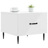 Coffee Table with Drawer White 49 x 50 x 40 cm Engineered Wood