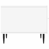 Coffee Table with Drawer White 49 x 50 x 40 cm Engineered Wood - Rear View