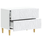 Bedside Table White 62 x 34.5 x 48 cm Engineered Wood