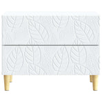 Bedside Table White 62 x 34.5 x 48 cm Engineered Wood