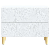 Bedside Table White 62 x 34.5 x 48 cm Engineered Wood - Top-Down View
