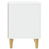 Bedside Table White 62 x 34.5 x 48 cm Engineered Wood