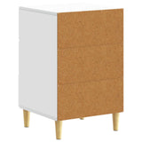 Bedside Table White 43 x 39.5 x 66.5 cm Engineered Wood - Rear View