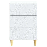 Bedside Table White 43 x 39.5 x 66.5 cm Engineered Wood