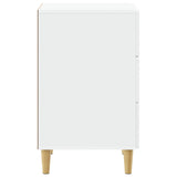 Bedside Table White 43 x 39.5 x 66.5 cm Engineered Wood