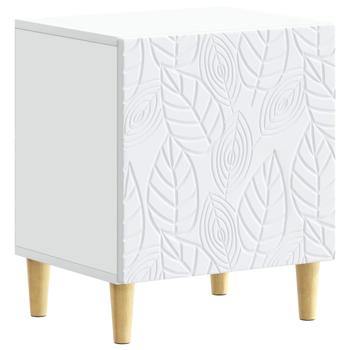 Bedside Table White 43 x 34.5 x 50 cm Engineered Wood