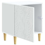 Bedside Table White 43 x 34.5 x 50 cm Engineered Wood