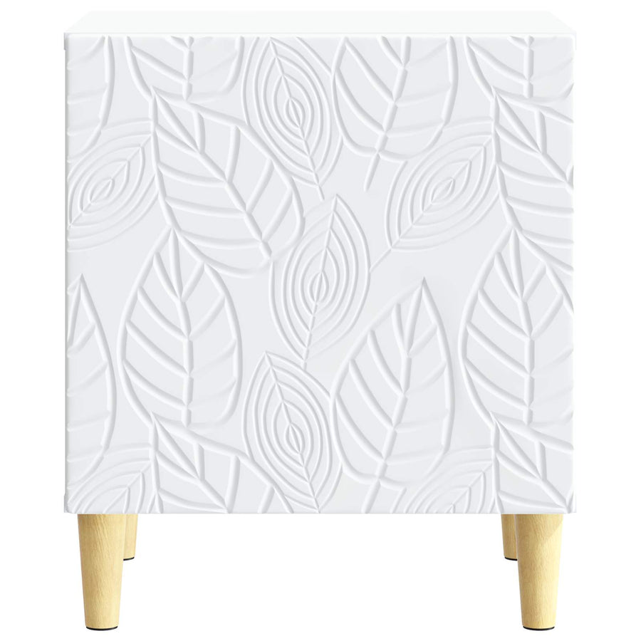 Bedside Table White 43 x 34.5 x 50 cm Engineered Wood