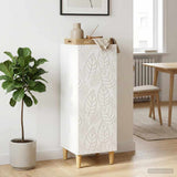 Sideboard White 33 x 34.5 x 90 cm Engineered Wood - Side View