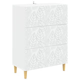 Drawer Cabinet White 66 x 34.5 x 90 cm Engineered Wood - Front View