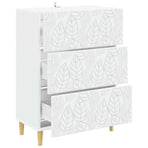 Drawer Cabinet White 66 x 34.5 x 90 cm Engineered Wood
