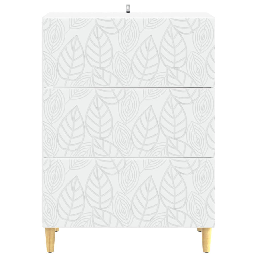 Drawer Cabinet White 66 x 34.5 x 90 cm Engineered Wood