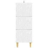 Drawer Cabinet White 33 x 34.5 x 90 cm Engineered Wood