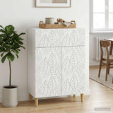 Sideboard White 66 x 34.5 x 90 cm Engineered Wood - Side View