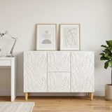 Sideboard White 89 x 34.5 x 60 cm Engineered Wood - Side View