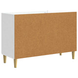Sideboard White 89 x 34.5 x 60 cm Engineered Wood - Close-Up Angle