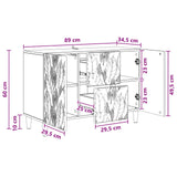 Sideboard White 89 x 34.5 x 60 cm Engineered Wood - Extra Image