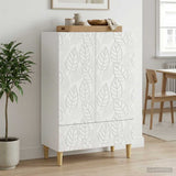 Sideboard White 66 x 34.5 x 95 cm Engineered Wood - Side View