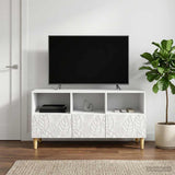 TV Cabinet 102 x 34.5 x 50 cm White Engineered Wood