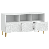 TV Cabinet 102 x 34.5 x 50 cm White Engineered Wood - Top-Down View