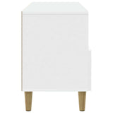 TV Cabinet 102 x 34.5 x 50 cm White Engineered Wood - Rear View