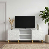 TV Cabinet 150 x 31 x 50 cm White Engineered Wood - Side View