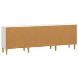 TV Cabinet 150 x 31 x 50 cm White Engineered Wood - Close-Up Angle