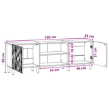 TV Cabinet 150 x 31 x 50 cm White Engineered Wood - Extra Image