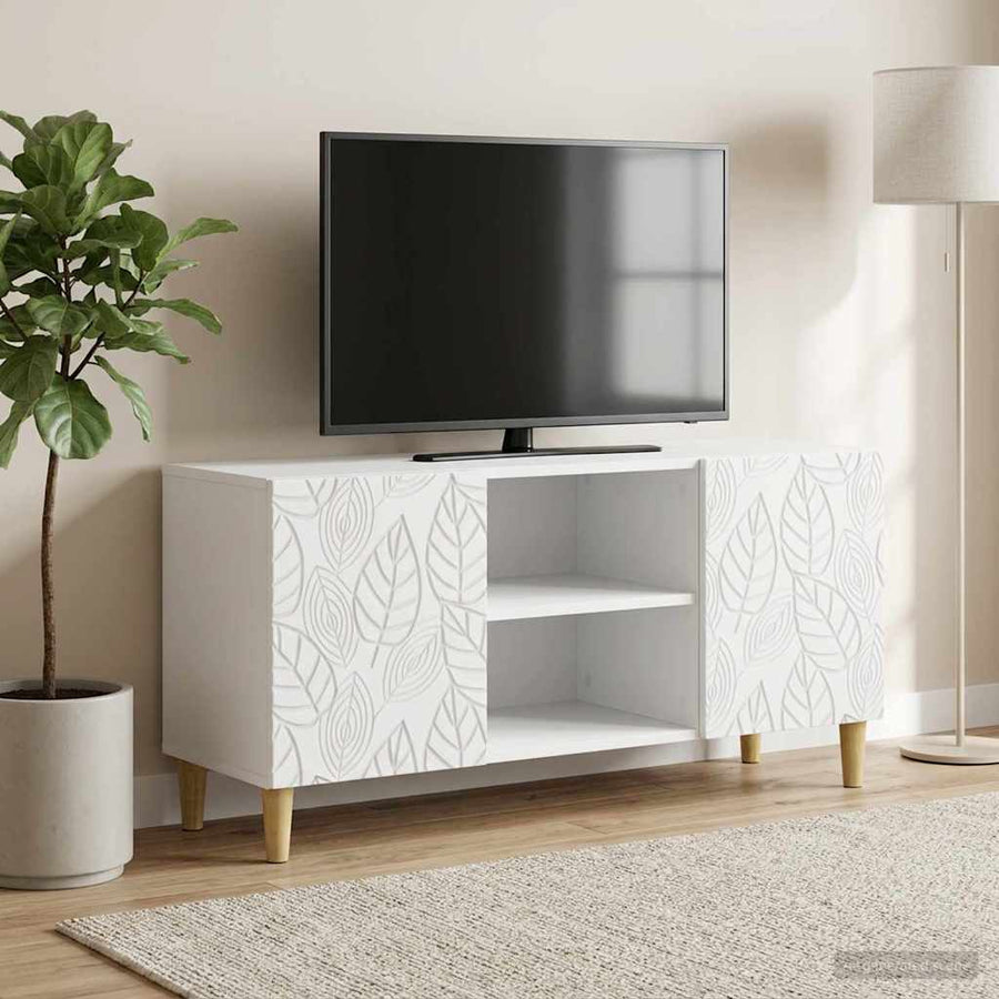 TV Cabinet 102 x 34.5 x 50 cm White Engineered Wood