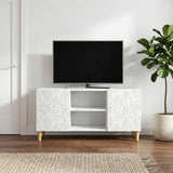 TV Cabinet 102 x 34.5 x 50 cm White Engineered Wood