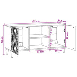 TV Cabinet 102 x 34.5 x 50 cm White Engineered Wood