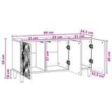 TV Cabinet 99 x 34.5 x 50 cm White Engineered Wood