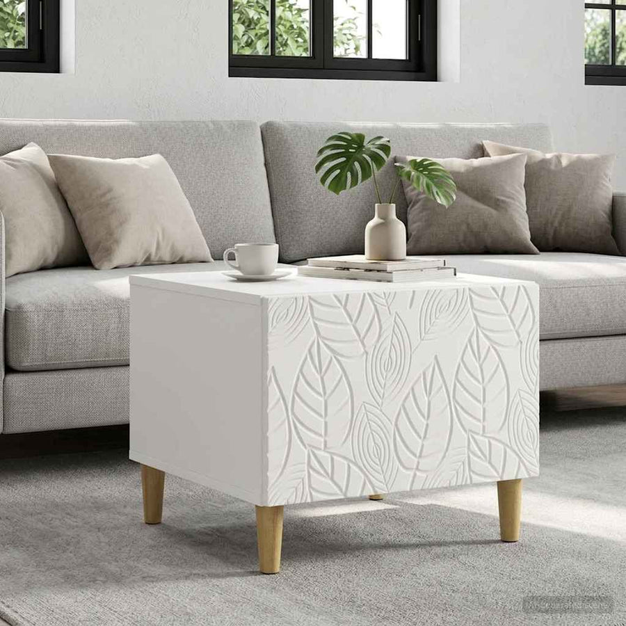 Coffee Table White 50 x 49 x 40 cm Engineered Wood