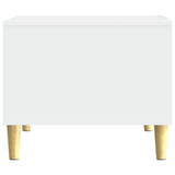 Coffee Table White 50 x 49 x 40 cm Engineered Wood - 45-Degree Angle