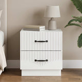 Bedside Cabinet White 43 x 34.5 x 44.5 cm Engineered Wood