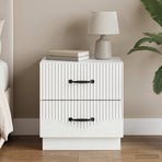 Bedside Cabinet White 43 x 34.5 x 44.5 cm Engineered Wood